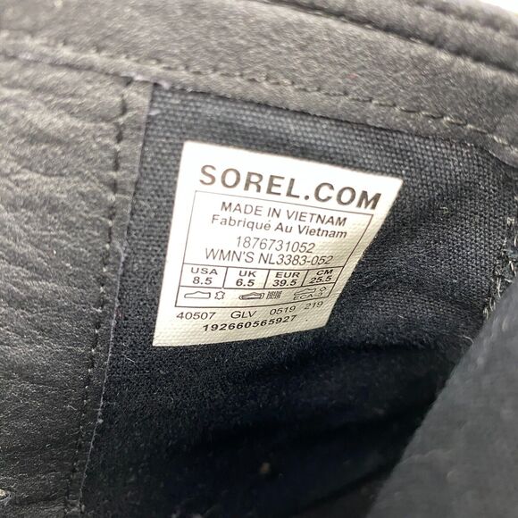 Sorel Cate Cut-Out Boot Womens 8.5 Waterproof Gray Leather Heel Bootie Grunge - Picture 6 of 13